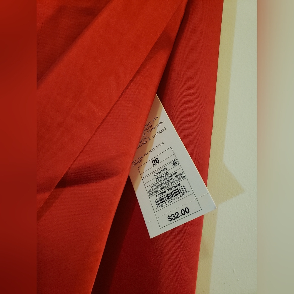 🆕️ A New Day NWT 26 Red High-Rise Wide Leg Satin Pants Party - Picture 10 of 15